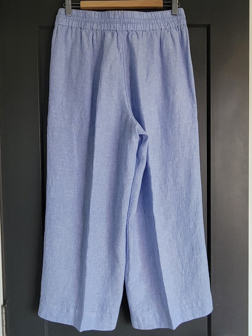 J.Crew french blue wide leg 100% linen pull on pants - Picture 5 of 7